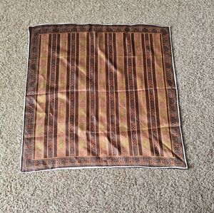 Vintage Brown Tone Silk Scarf